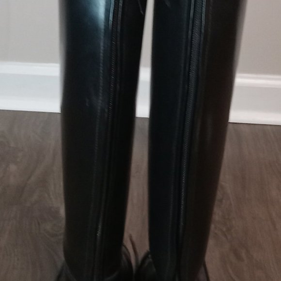 Synthetic black field boots size 7.5 slim - Picture 7 of 9